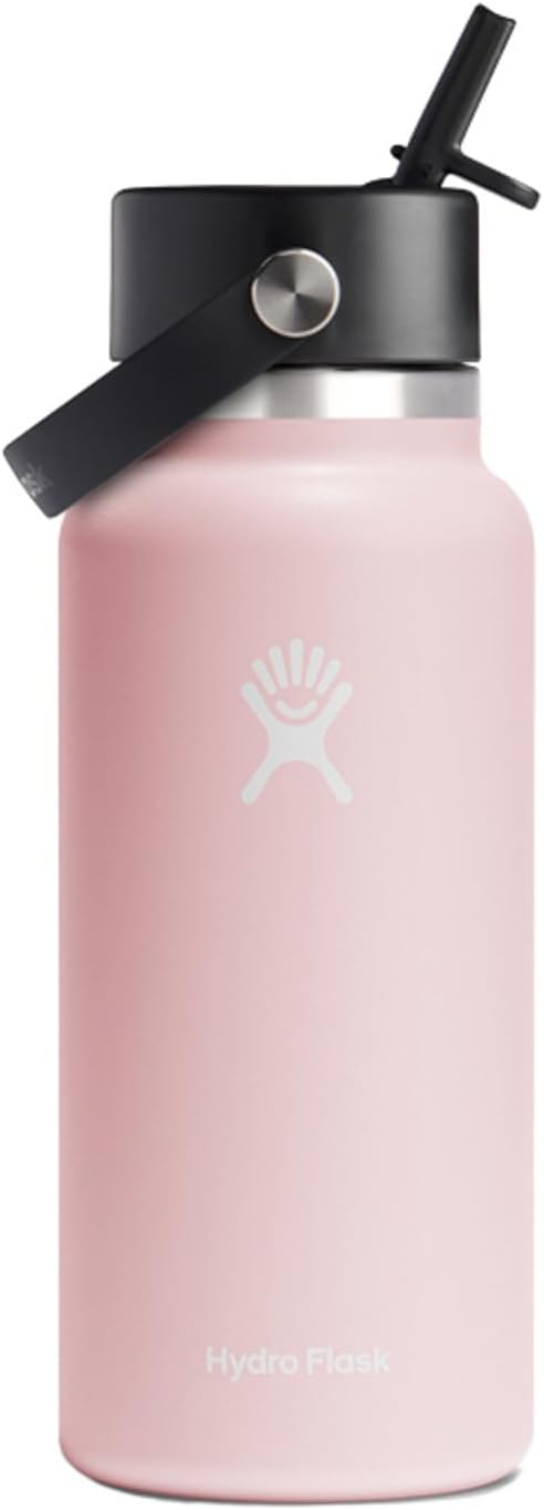Hydro Flask - Water Bottle 946 ml (32 oz) - Vacuum Insulated Stainless Steel Water Bottle with Flex Straw Cap - Wide Mouth - Trillium
