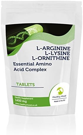 L-Arginine L-Lysine L-Ornithine Essential Amino Acid Complex 1400mg Health Food Bodybuilder Gym Supplement Vitamins 180 Tablets Pills Dynamic Fat Burner Nutrition Vitamins HEALTHY MOOD