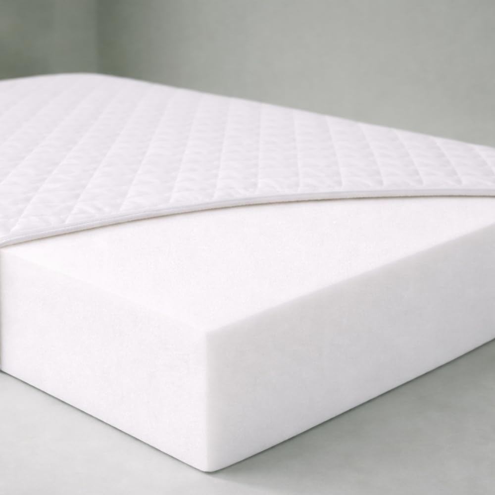 Cot Bed Mattress 120x60x15cm – Waterproof, Breathable & Hypoallergenic – Anti-Allergy Baby Mattress with Removable Washable Zipped Cover – Extra Thick Support for Newborns