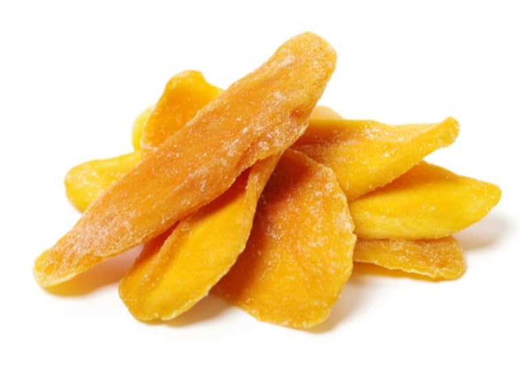 Extra Low Sugar Added Dried Mango Slices 48 Oz - Delicious Texture Soft & Juicy Dried Mango - Naturally Ripened Mango Dried Fruits - Gluten Free - Non GMO - Kosher - Natural Source of Vitamin C, in Resealable Bag 3 Lbs
