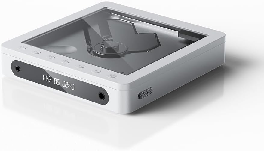 FiiO DM13 Multifunctional Portable Stereo CD Player with Long-Lasting Battery, Supports USB Ripping, Optical/coaxial/3.5mm/4.4mm outputs (Transparent Bluetooth)