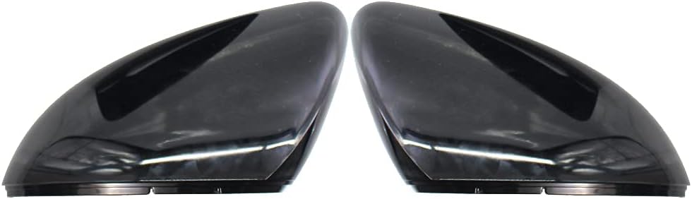 KYYET Compatible with Golf 7 Mk7 7.5 Gtd R L E-Golf Side Wing Rearview Mirror Cover Caps 2013-2017 Gloss Black