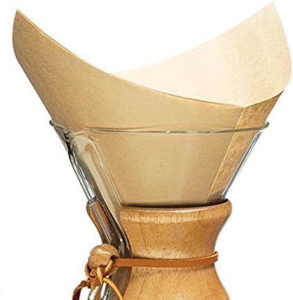 Chemex Bonded Filter - Natural Square - 100 Count (Pack of 2) - Exclusive Packaging