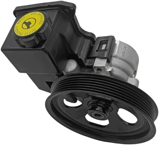 Power Steering Pump - with Pulley and Reservoir - Compatible with 2006-2010 Hummer H3