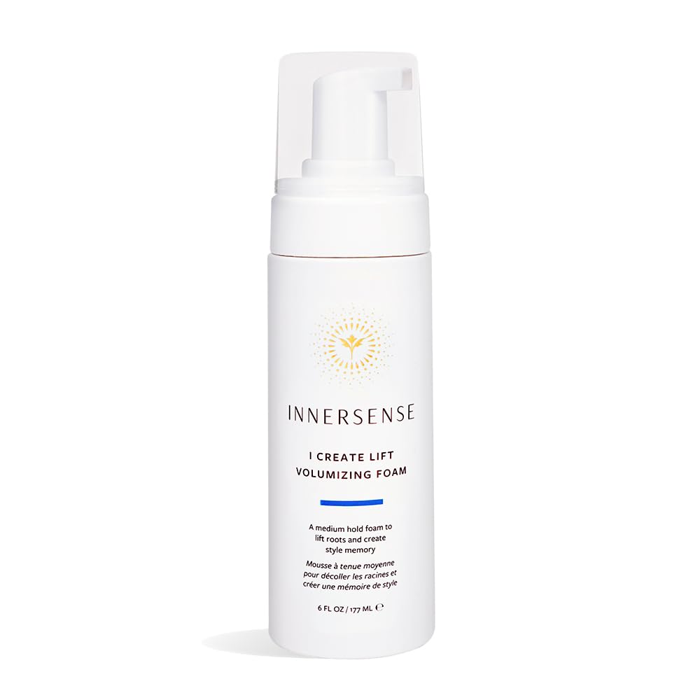 INNERSENSE Organic Beauty - Natural I Create Lift Volumizing Foam | Non-Toxic, Cruelty-Free, Clean Haircare (NEW Packaging, 6 fl oz | 177 ml)