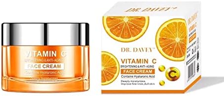 Deep Moisturising Vitamin C & E Face Cream with Hyaluronic Acid | Day & Night Hydrating Moisturizer for Fine Lines, Wrinkles & Brightening | Anti-Aging Face Cream for Glowing Skin