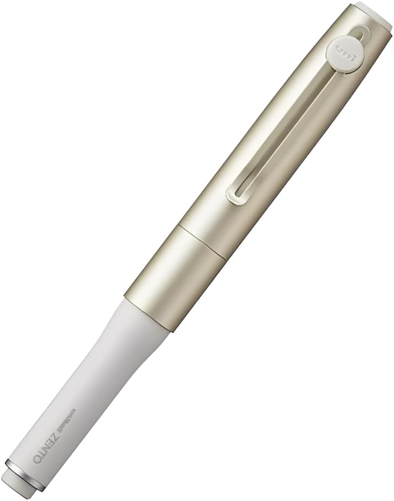 uni-ball ZENTO Signature Rollerball Pen, 0.7 mm, Champagne Gold, Black Ink