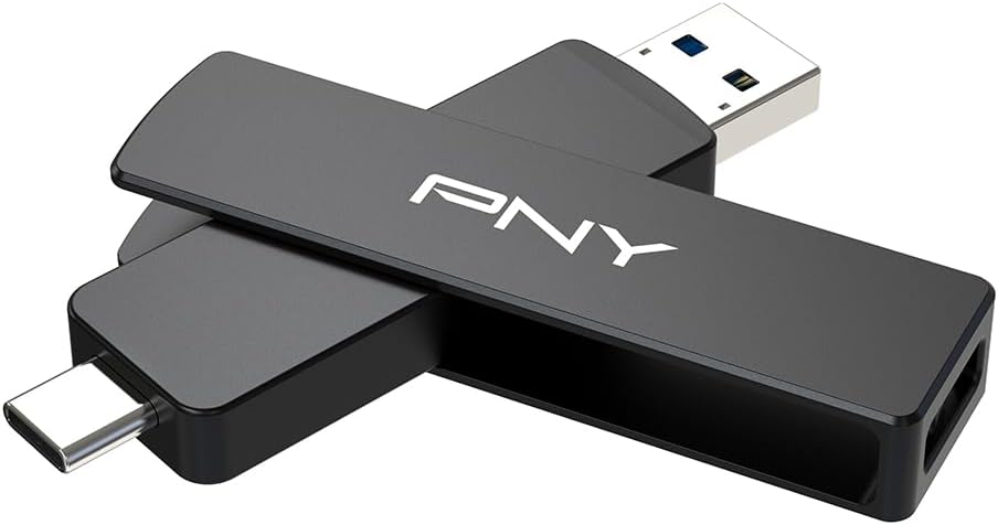 PNY 2TB Duo Link V3 USB 3.2 Gen 2 Type-C & Type-A OTG Flash Drive Extreme Speeds Read/Write 1000/800MB/s External Mobile Storage Compatible with Smartphone/Tablet/Laptops/Desktops