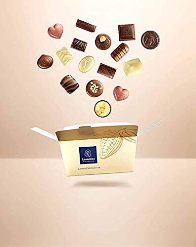 Leonidas Assortment Chocolate Gift Box, Pralines, Ganache, Truffles, Creams (250g Ballotin 14 pc Approx)