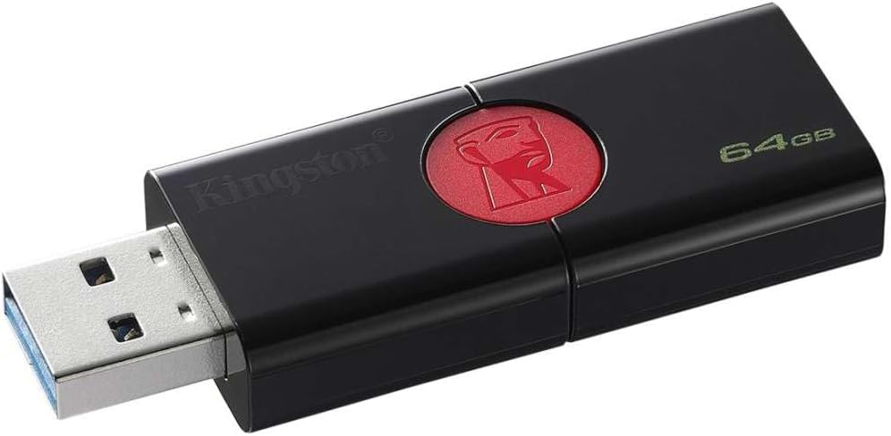 Kingston DT106/64GB USB 3.0 DataTraveler 106 Flash Drive Type-A USB Memory Stick backwards compatible with 2.0 USB up to 100 MB/s