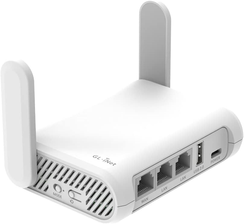 GL.iNet GL-SFT1200 (Opal) Portable Wifi Router for Travel, Wireless Access Point, Pocket Wifi 5 Abroad, Secure Vpn Router, Mobile Wireless Routers for Modem, Mini Routers for Hotel, Plane, Openwrt