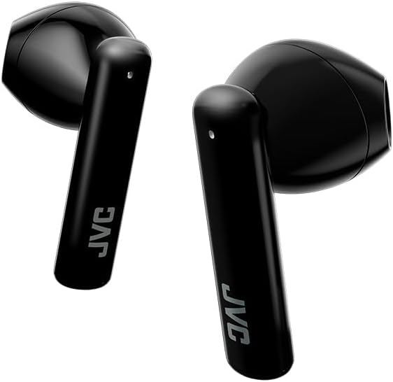 JVC Lightweight True Wireless Earbuds with 12mm Driver Unit, Bluetooth 5.1, Single use, IPX4, Long Battery Life (up to 30 Hours) - HAA4TB (Black)