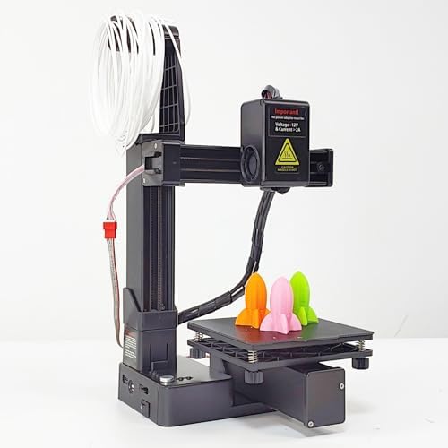 FDM 3D Printer, Frequency Division Multiplexing High Accuracy Printer, 180 to 230°C Fast Heating Compact 3D Printing Machine, 4 X 4 X 4in Printing Size (UK Plug)