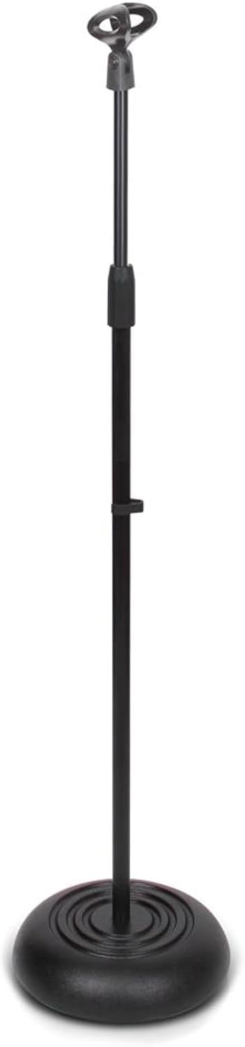 Pyle, Microphone Stand, Universal Mic Mount with Heavy Compact Base, Portable Mic Stand, Boom, Height Adjustable Straight Stands (85 – 152 cm.)