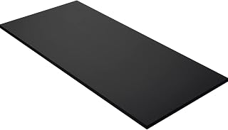 Kaboon 48x18 inches Tabletop, Solid One-Piece Desktop for Sit Stand Desk, Double Desks, L Desk DIY,Wood Countertop Home or Commercial Use,1 inch Thick, Solid Black