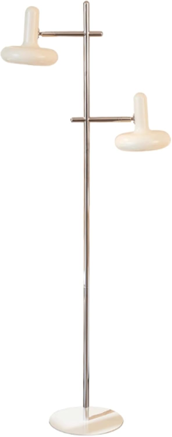 MRNVOGUN Iron Tall Lamps Standing Lamp Floor Lamp Floor Light Standing Lamp High Pole Lamp with 2 Adjustable Metal Lamp Shades Standing Lamp