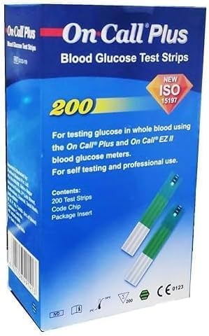 On Call Plus Blood Glucose Test Strips 200 Strips_Pack of 3