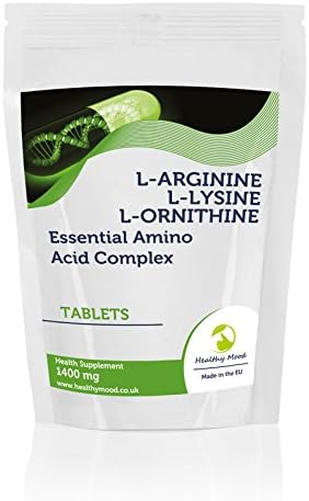 L-Arginine L-Lysine L-Ornithine Essential Amino Acid Complex 1400mg Health Food Bodybuilder Gym Supplement Vitamins 180 Tablets Pills Dynamic Fat Burner Nutrition Vitamins HEALTHY MOOD