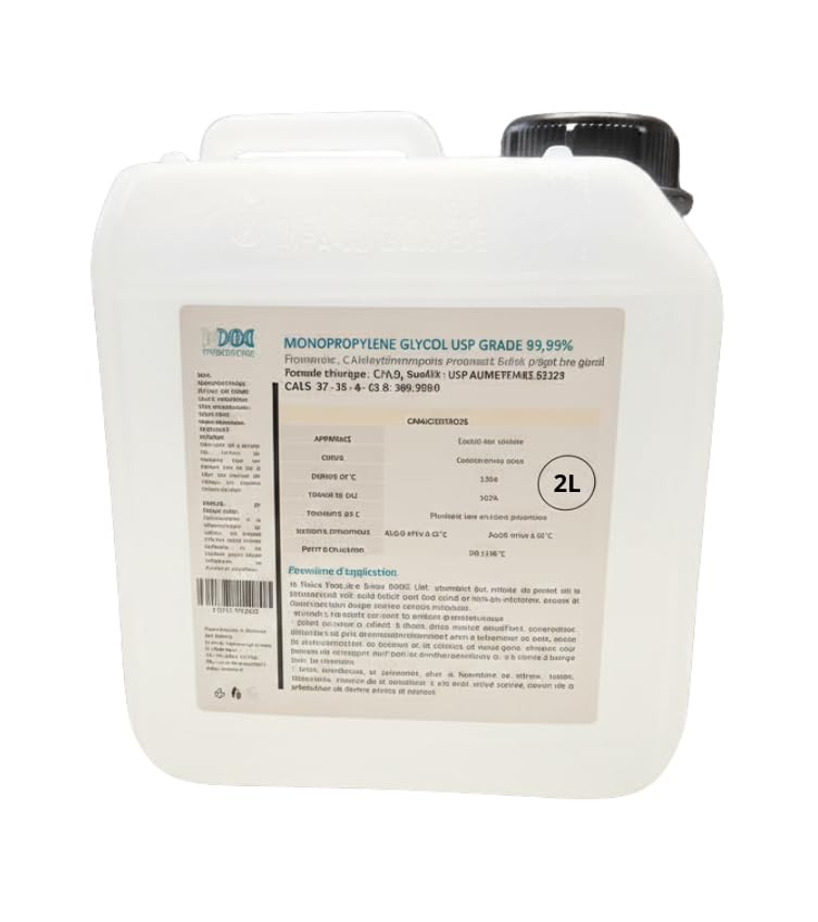 2kg Mono-Propylene Glycol (MPG) USP Food, Cosmetics, Pharmaceuticals 99.98 E1520 (2kg)