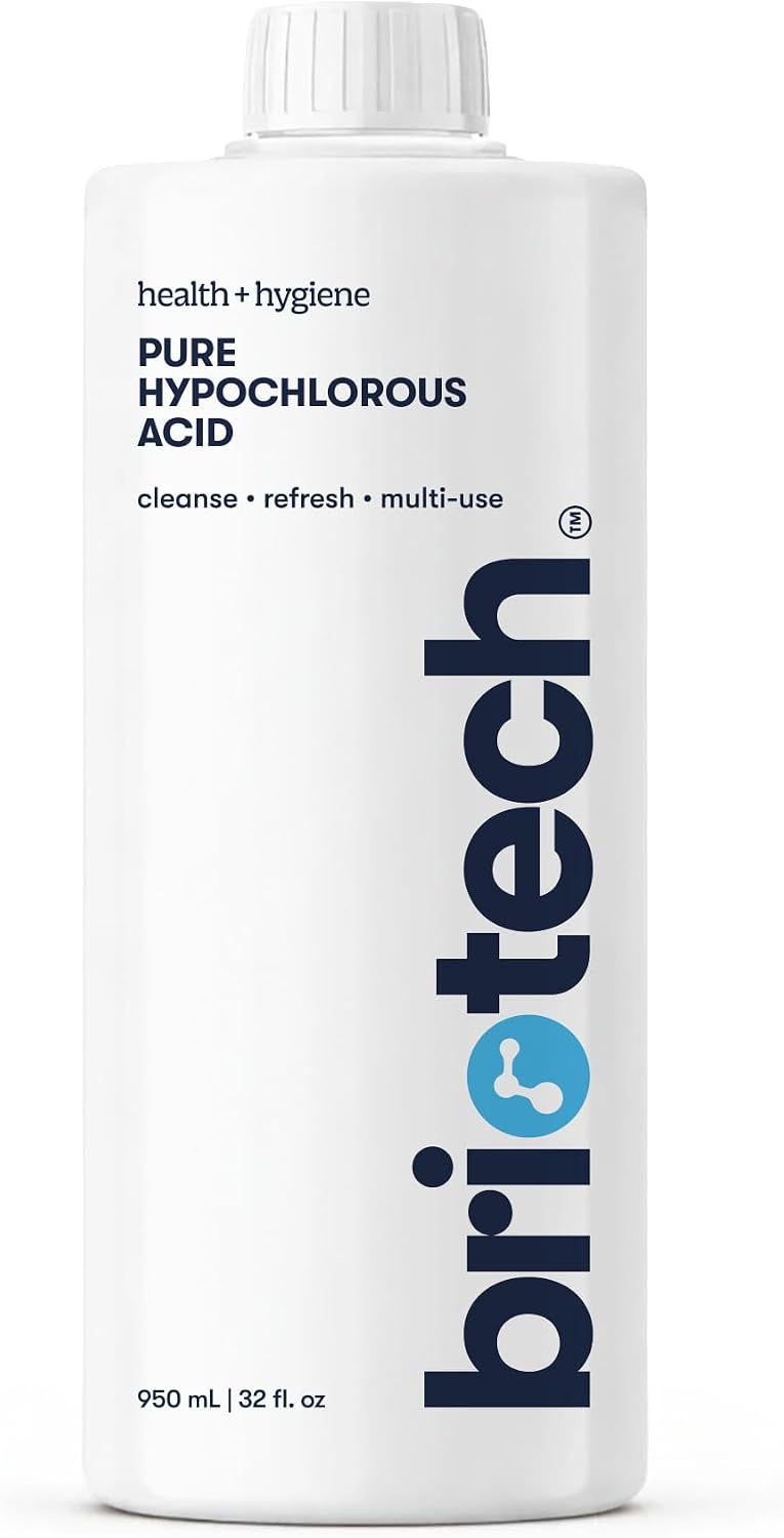 BRIOTECH Pure Hypochlorous Acid Cleanser, HOCl Solution, 32 fl oz Refill