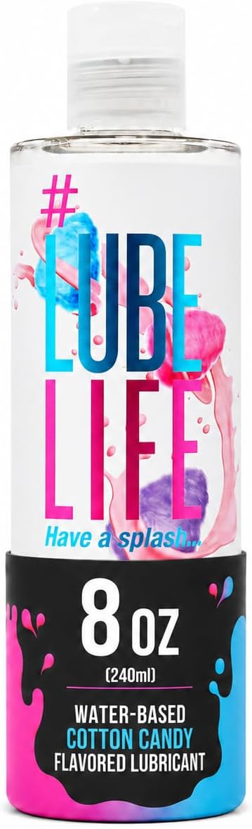 LUBELIFE Cotton Candy Flavored Water Based Lube Personal Lubricant 8 fl oz
