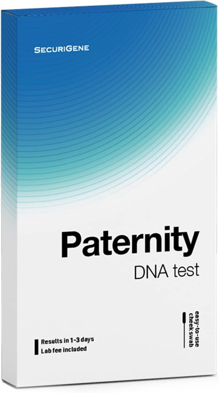 Premium DNA Paternity Home Test Kit - Results in 1-3 Business Days, Free Return Shipping by SecuriGene Labs
