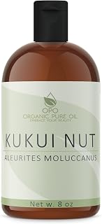 Kukui Nut Oil Unrefined, 8 oz, 100% Kukui Carrier Oil for Essential Oil - Pure, All Natural, Therapeutic Grade Kukui Seed Oil for Hair, Skin, Scalp, Body Care Moisturizer