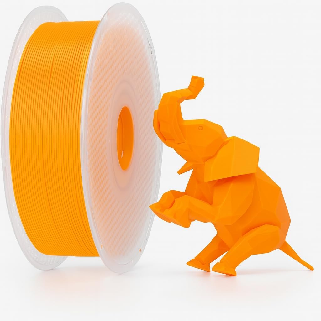 Bambu Lab PLA Filament Matte 3D Printer Filament 1.75mm PLA 1kg High Tenacity - Pumpkin Orange (10301) - Spool