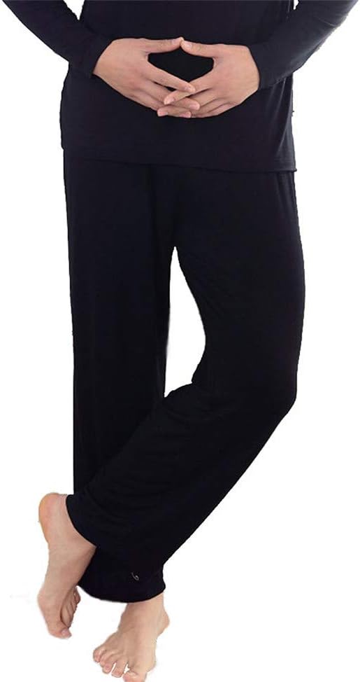 Wantschun Men's Modal Mix Bamboo Fiber Casual Lounge Pants with Pockets Yoga Trousers Sleepwear Pyjamas Sleeping Bottoms Nightwear