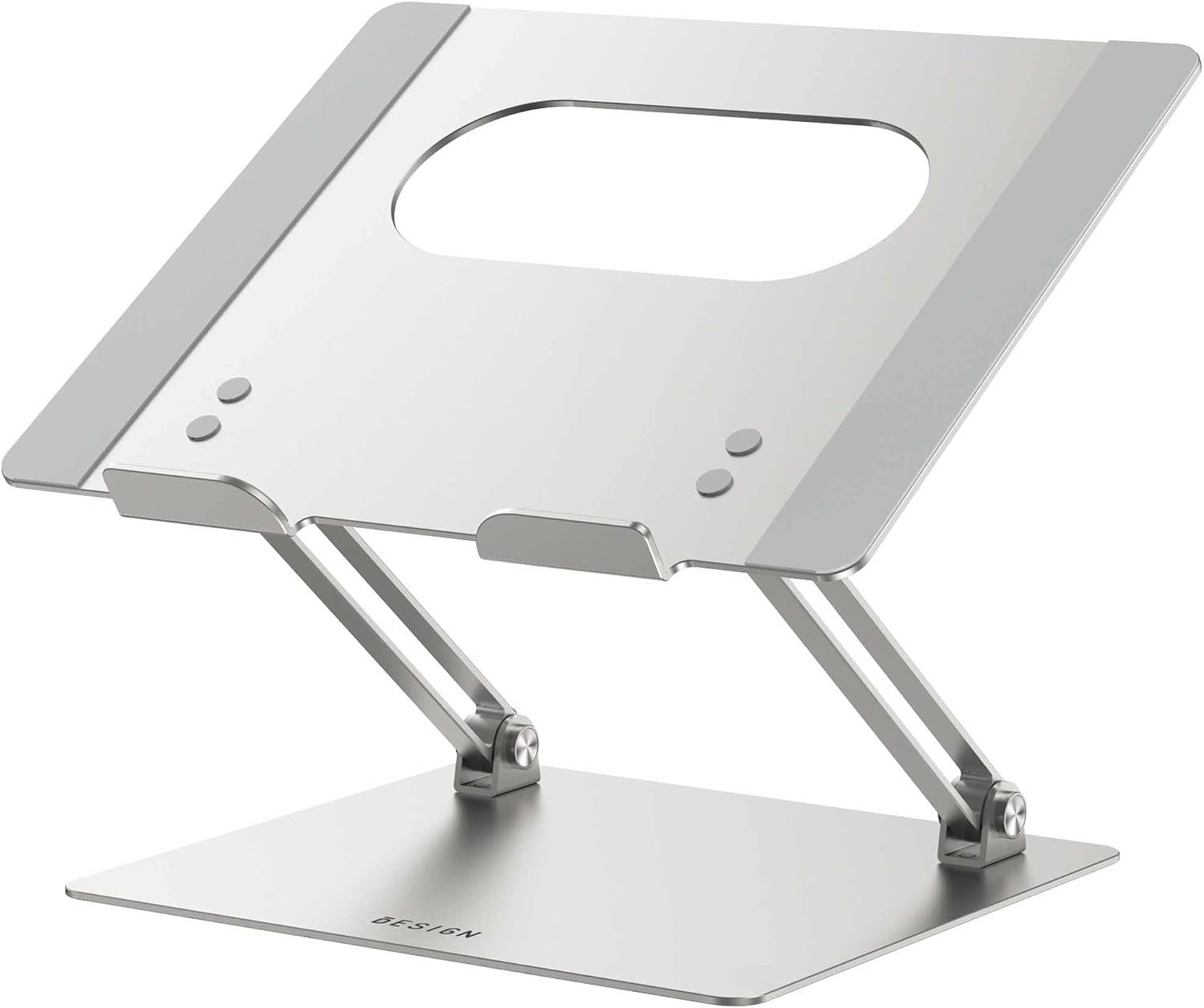 BESIGN LS10 Aluminum Laptop/Computer Stand, Ergonomic Adjustable Notebook Stand, Riser Holder, Compatible with Air, Pro, Dell, HP, Lenovo More 10-14" Laptops, Silver