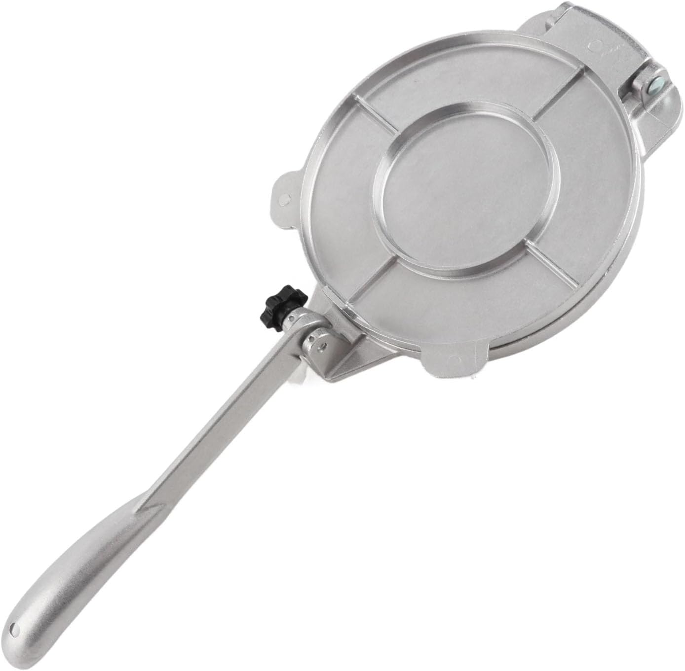 Tortilla Press Cast Iron, 6.4 Inch/16 cm Aluminum Tortilla Maker, Pre-Seasoned Flour & Quesadilla Press Taco Maker, Roti Maker Chapati Machine, Tool to Make Indian Style Food for Cooking, Silver