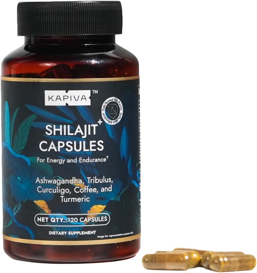 Shilajit Plus Capsules – 120ct | Himalayan Shilajit, Ashwagandha, Turmeric, Tribulus & Coffee | Energy, Stamina, Immunity & Performance Support | Natural Wellness Supplement