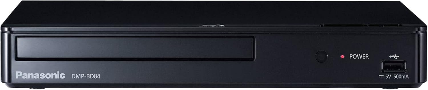 Panasonic Blu-Ray Player with Full HD Picture Quality and Hi-Res Dolby Digital Sound, DMP-BD84P-K Blu Ray DVD Player, Black