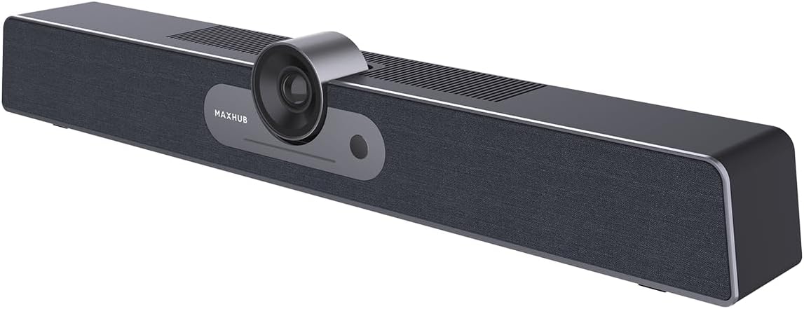 Enther&MAXHUB 4K Video Conference Camera,All-in-one Conference Room Camera System,Smart Video and Audio conferencing System,Auto-framing Wireless Screen-Sharing,120ยฐ FOV for Small Meeting Rooms