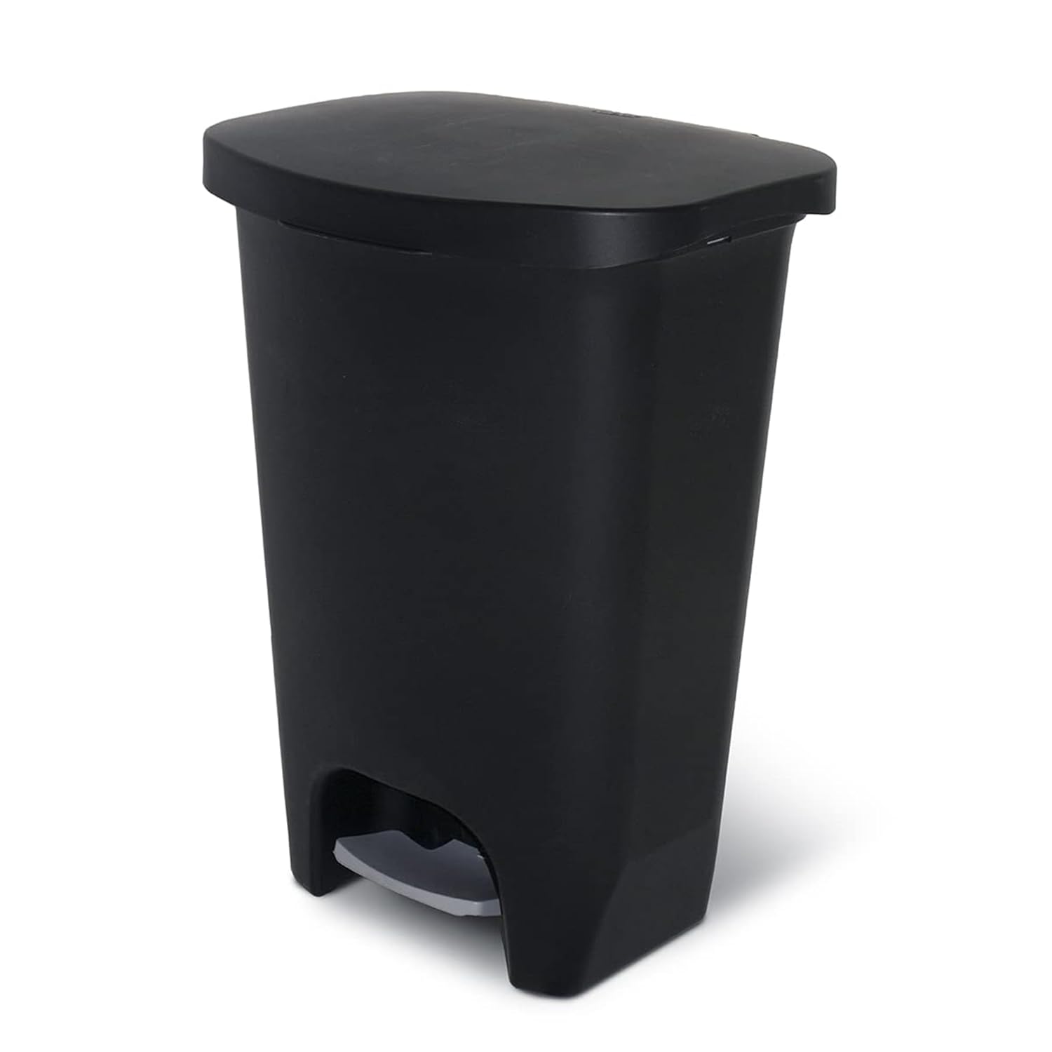 Glad Trash Can with Clorox Odor Protection | Plastic Bin, 13 Gal, Black | Kitchen Waste Bin | Hands Free with Step On Foot Pedal and Garbage Bag Rings