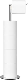 NIFFGAFF Toilet Paper Holder Stand and Dispenser for 4 Spare Rolls, Toilet Paper Storage,Stainless Steel Free-Standing Toilet Tissue Paper Roll Storage Shelf