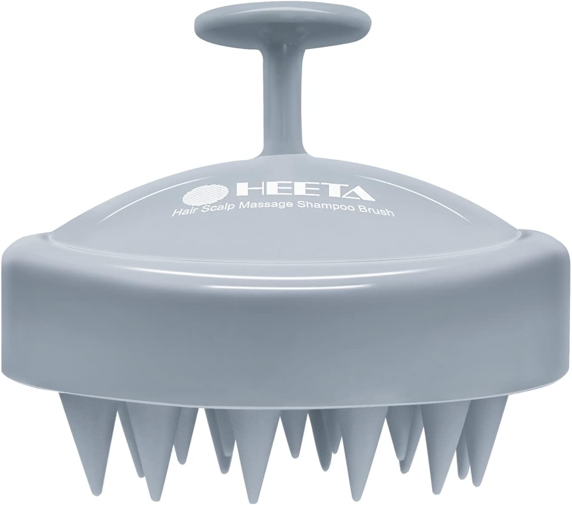HEETA Scalp Massager Hair Growth, Shampoo Brush with Soft Silicone Bristles for Hair Care and Head Relaxation, Ergonomic Scalp for Women/Men/Pet-Sky Gray