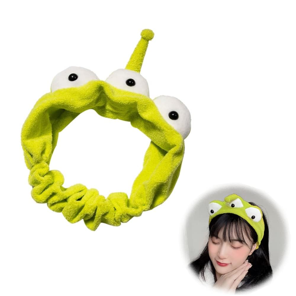 Three-eyed Alien Monster Headband Stretchy Plushy Hair Accessories,Halloween,Alien Headband,for Themed Party Girls and Kids (B:1pcs)