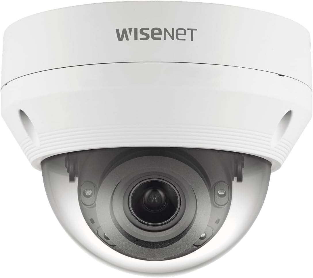 Hanwha Techwin QNV-8080R Wisenet Q Series 5M H.265 IR Dome Camera, 1/2.8" 5MP CMOS, Max. 5Megapixel (2592 x 1944) Resolution, 3.2~10mm (3.1x) Motorized Varifocal Lens