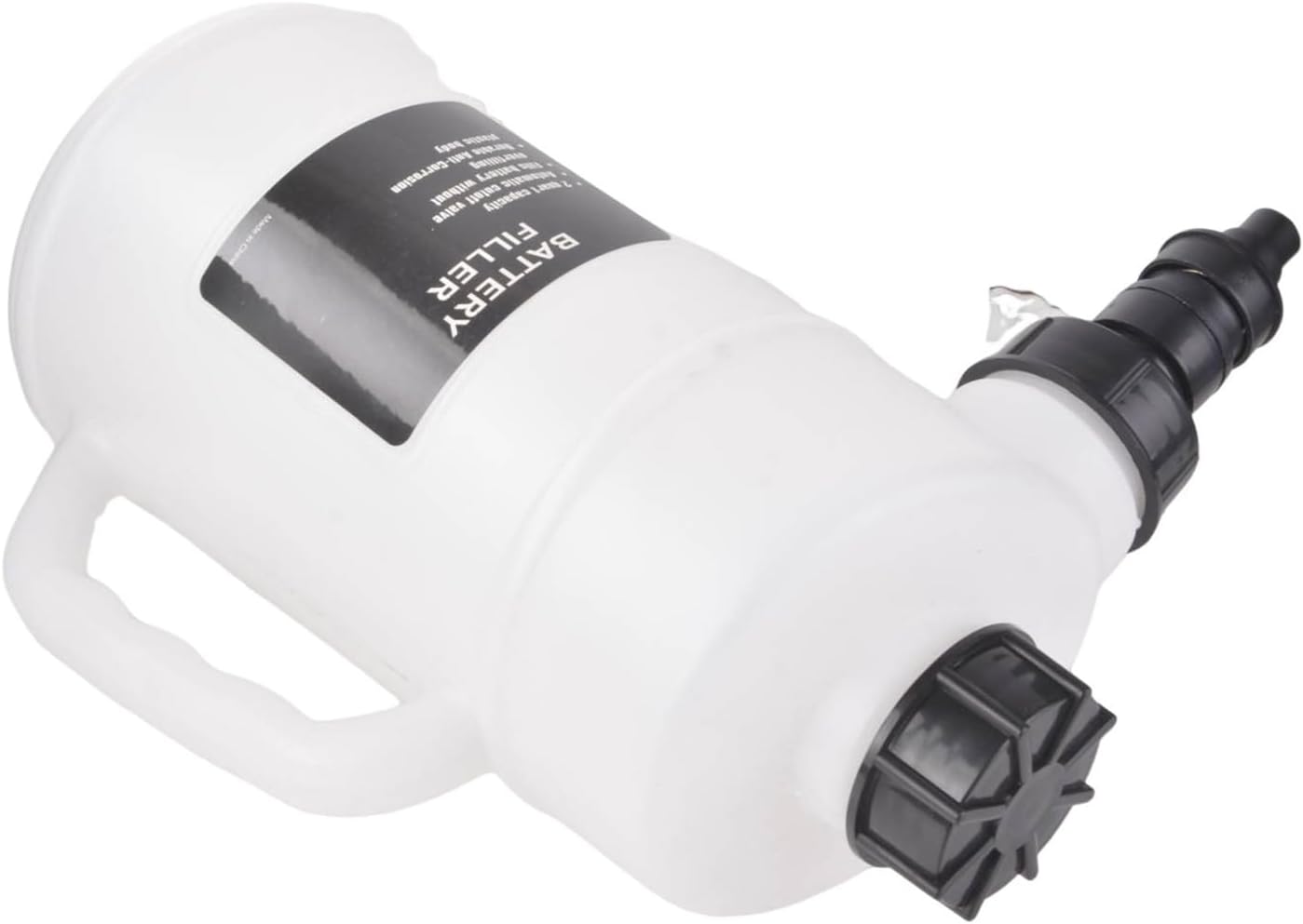 NPXUAMTJ 2L Battery Acid Filling Bottle With Comfortable Grip Handle Automotive Motorcycle Battery Maintenance Tool For Vehicles Automatic Shut Off Battery Filler