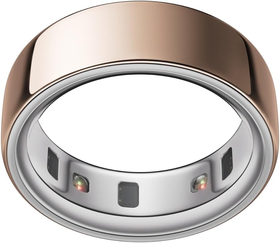 Oura Ring 4 - Rose Gold - Size 8 - Smart Ring | Size First with Oura Ring 4 Sizing Kit | Sleep Tracking Wearable - Heart Rate - Fitness Tracker - Up to 8 Days Battery Life
