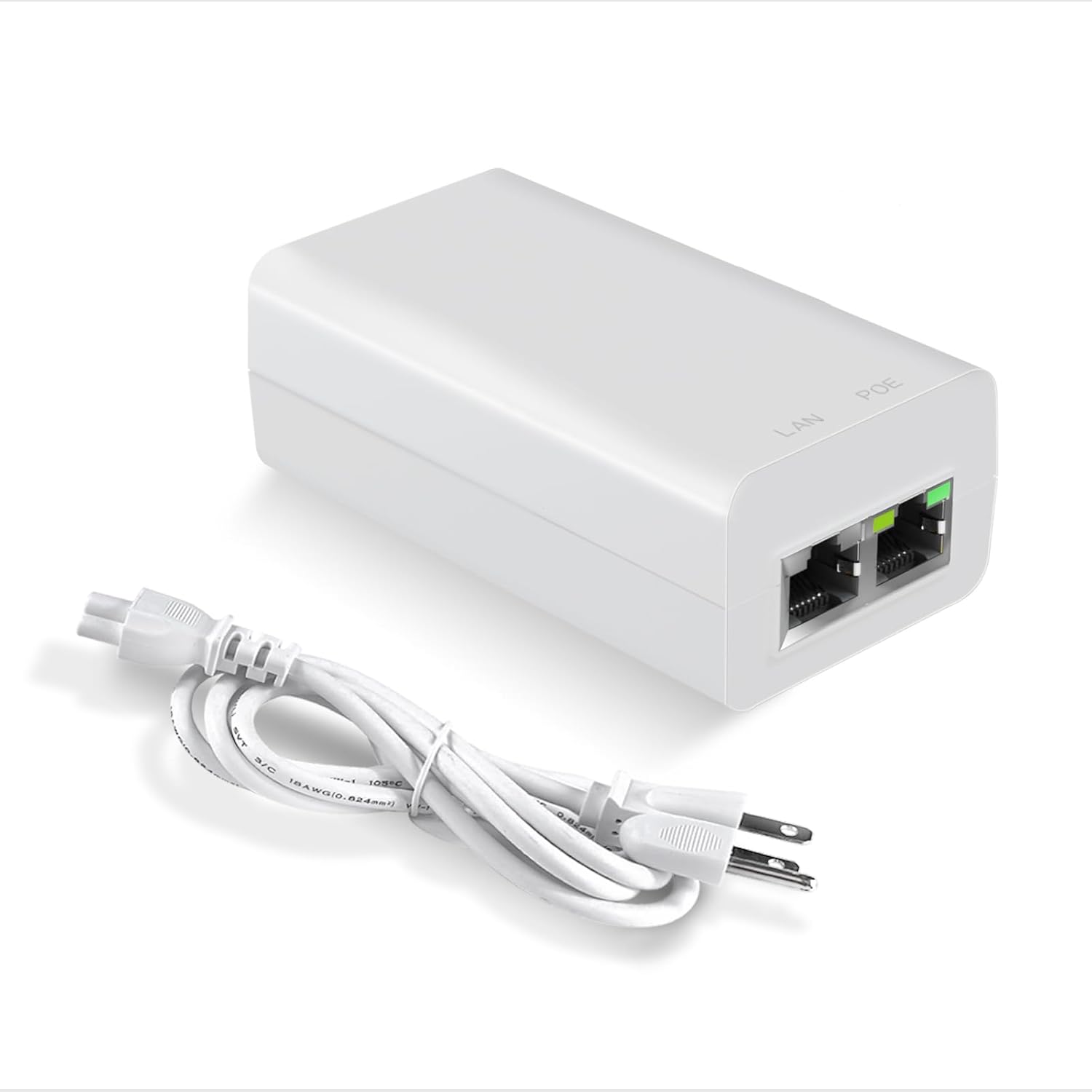 Gigabit PoE+ Injector 30W IEEE802.3at/af Compliant, Supplies PoE(15.4W) or PoE+(30W) Power Over Ethernet Distances Up to 328ft, PoE Injector Adapter for Camera/Access Point/IP Phones, EN30GT
