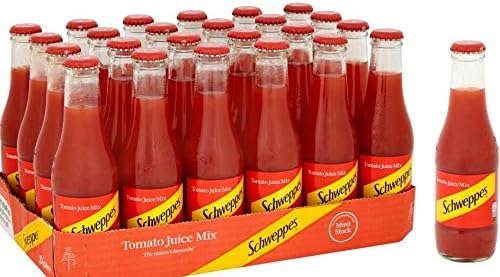 Schweppes Tomato Juice 24x200ml Glass Bottles