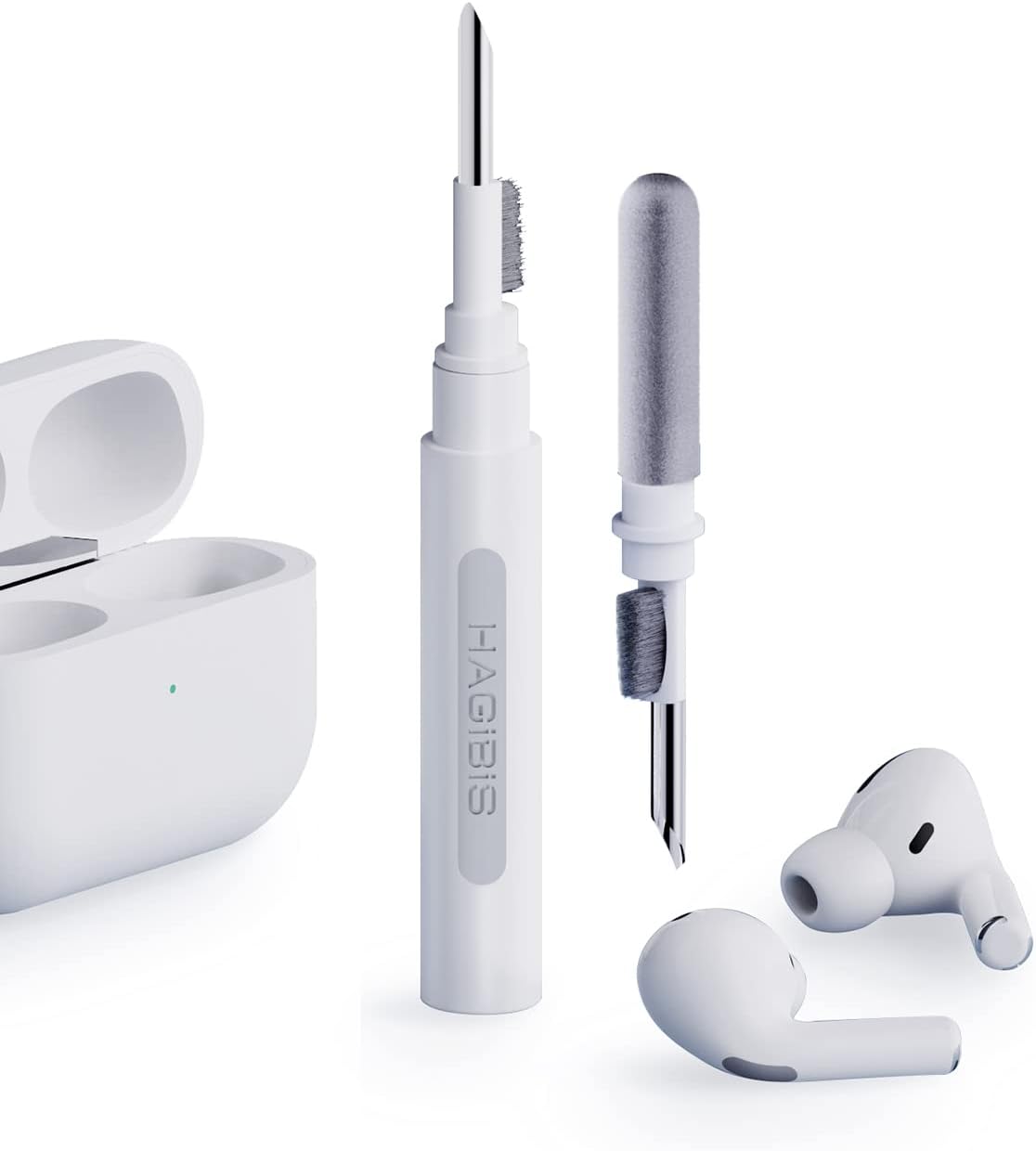 Hagibis Cleaning Pen for Airpods Pro 1 2 Multi-Function Cleaner Kit Soft Brush for Bluetooth Earphones Case Cleaning Tools for Lego Huawei Samsung MI Earbuds