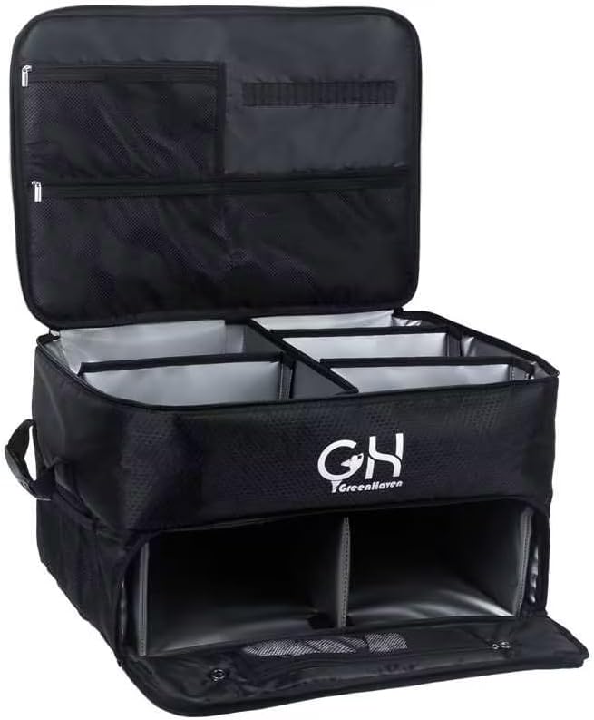 Uniclife Golf Trunk Organizer Waterproof Car Golf Shoes Bag with Separate Ventilated Compartments Large Golf Storage Box for Shoes Golf Balls Tees Clothes Gloves Accessories Golf Gift for Men