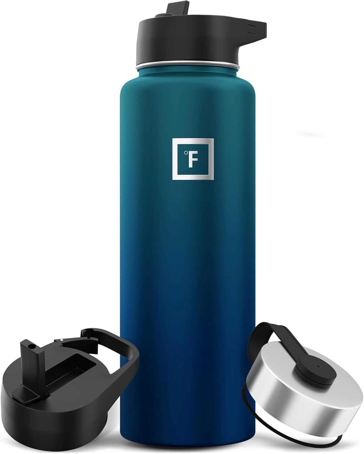Insulated Water Bottle with Straw - 650/950/1200/1800 ml - Leakproof Double-Walled Stainless Steel Metal Drink Flask BPA-Free - Sports Travel Gym Camping Hiking Kids