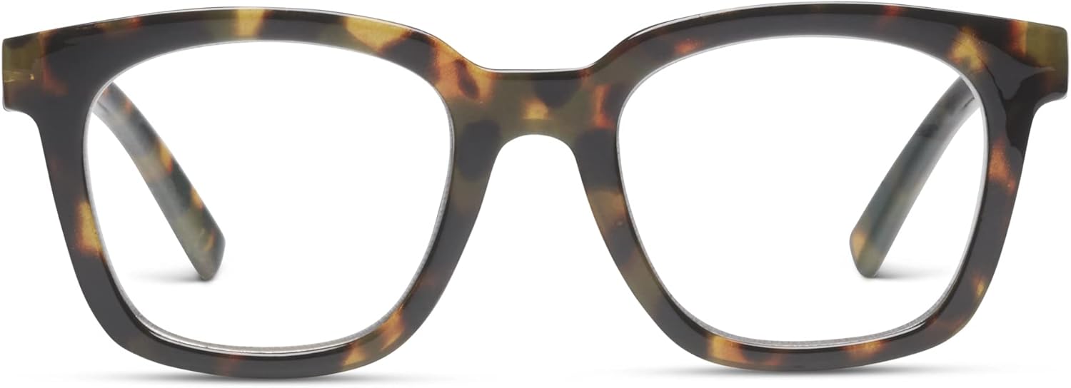 Peepers by PeeperSpecs Women's to The Max Square Blue Light Blocking Reading Glasses