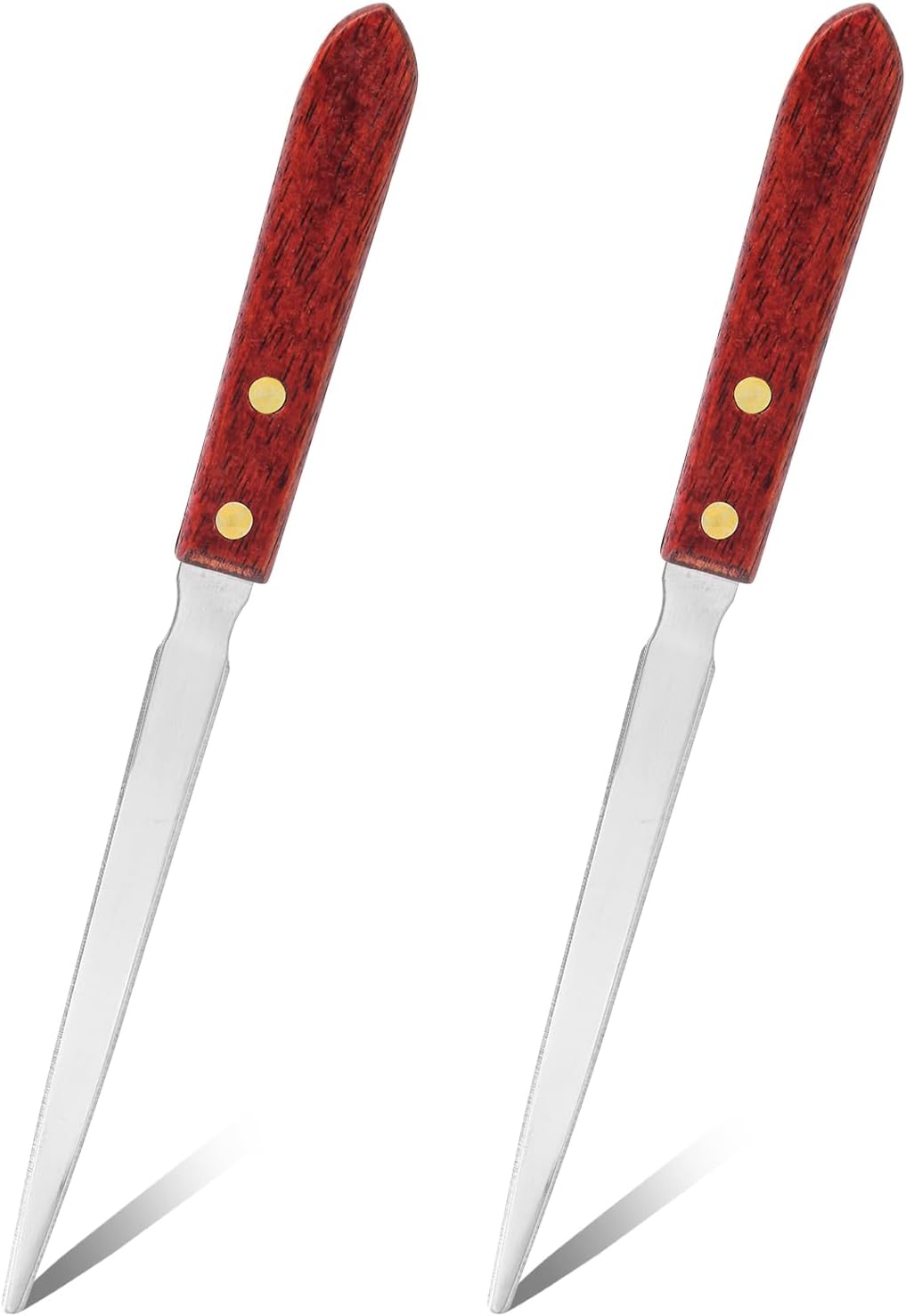 2pcs Letter Openers, Durable Stainless Steel Paper Envelope Openers Cutter with Wooden Handle Mail Opener Tool Envelope Slitter Mail Letter Opener Knife for Home Office School Classroom
