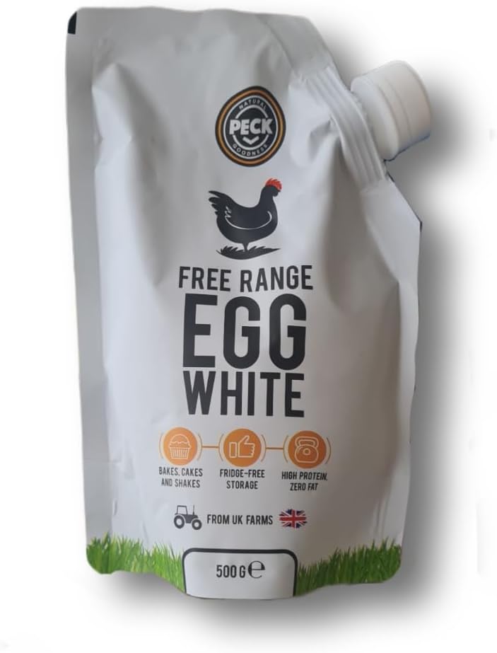PECK UK Free Range Liquid Egg Whites, High Protein, Low Fat, Dairy Free (3 Pack)