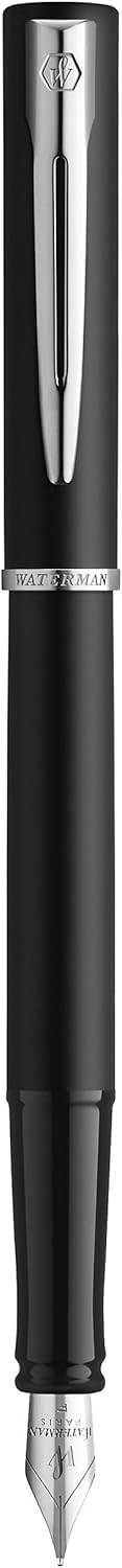 Waterman Allure Fountain Pen | Black Lacquer | Fine Nib | Blue Ink | Gift Box